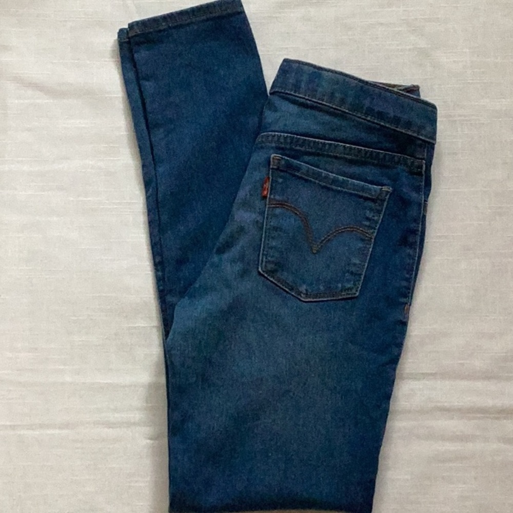💗 Girls LEVI’S jeans Sz 12 denim jeggings EUC - Picture 5 of 11